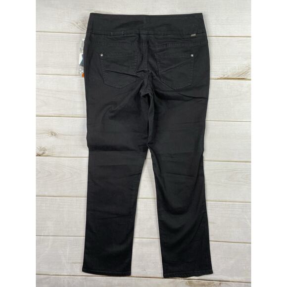 Jag Jeans Womens 16 Black Slim Leg Pull On Stretch Pants Hi Rise Elastic NWT - Picture 11 of 12